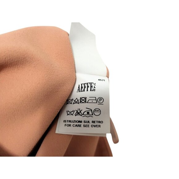 Cedric Charlier Asymmetrical Wrap Midi Skirt Peach Beige Designer Italy - Picture 13 of 15